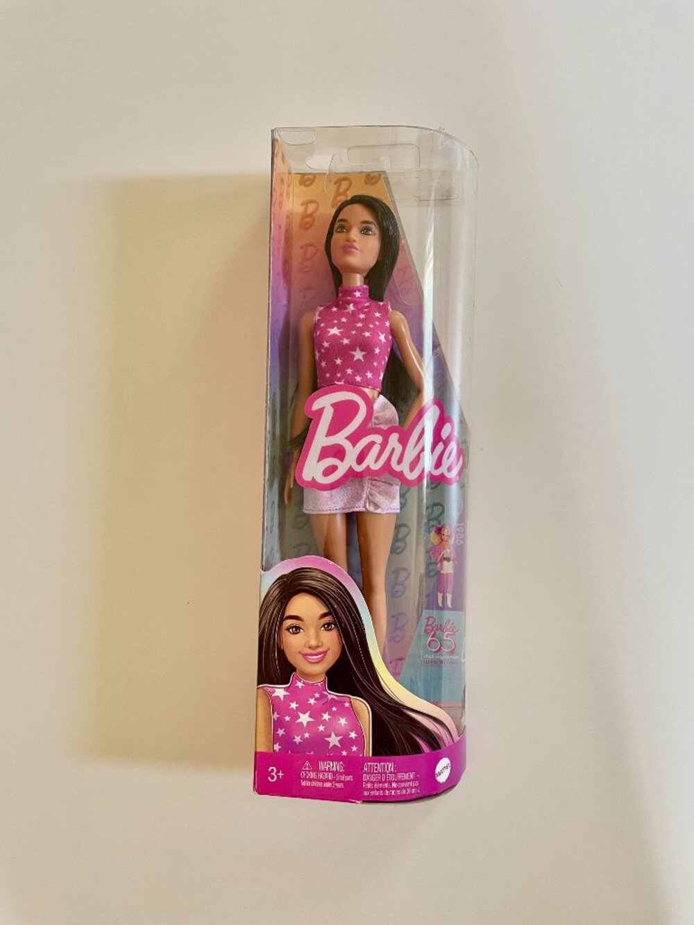 Barbie 65th Anniversary Series Doll Brunette Pink Tops Mini Skirt